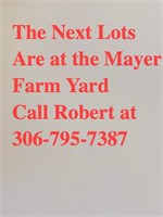 The Next Lots are at the Mayer Farm Yard