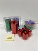 NEW Holiday Pillar Votive Sphere Candles