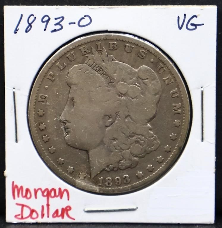 1893O Morgan silver dollar