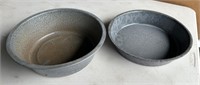 Pair of Enamel Pans