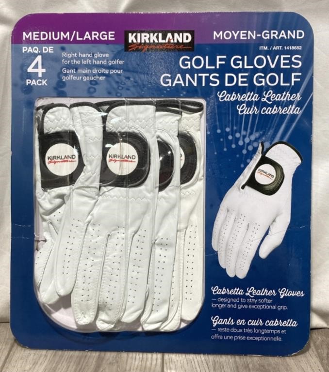 Signature Right Hand Golf Gloves Medium/large