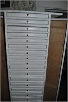 20 drawer and double side Jewelry cabinet