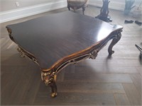 Carved Wood Conversation Table