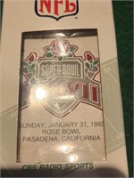 Vtg. Superbowl XXVII CBS RAdio