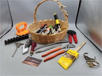 Basket of Misc Tools etc