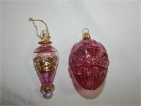 Vintage Egypt & Columbia Christmas Ornaments