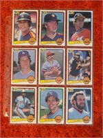 Lot of 9 Donruss Baseball Cards