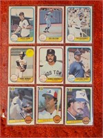 Lot of 9 Fleer & Donruss Baseball Cards