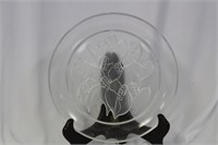 An Etched Glass or Frosted Glass Crystal Bowl