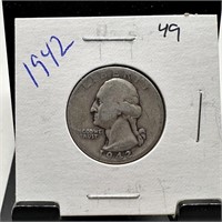 1942 WASHINGTON SILVER QUARTER