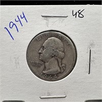 1944 WASHINGTON SILVER QUARTER