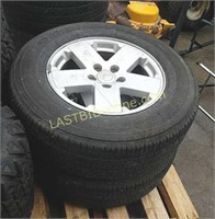 2 Jeep Rims with 18" Tires