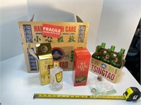 Empty Tsingtao Alcohol Bottles & Boxes,Collectible