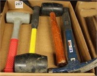 Flat lot: 3 mallets & claw hammer