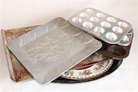 Pans and Vintage Trays