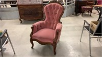 Parlour Chair Dusty Rose Tufted