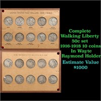 *Auction Highlight* Complete Walking Liberty 50c s