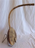 Vintage handmade Adungu bow harp.