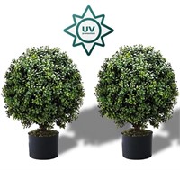 Set of 2-Pre-Potted 24 Inch High Artificial