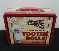 Vintage metal Tootsie Roll box 7.75x 3x 6.5 in