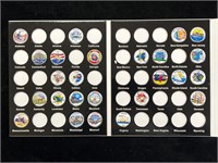 Partially Full 50 States Quarter Collection Book