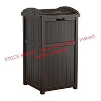 Suncast 33 Gal Durable Hideaway Garbage Can