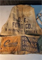 OE FORD CO nail apron and contents