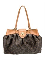 Louis Vuitton Brown Canvas Turn-lock Shoulder Bag