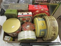 BOX: 11 BISCUIT & OTHER TINS