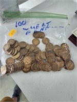 100 wheat pennies