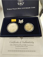 WW2 Commemorative coins, 1 is 90% silver