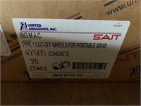 BOX of TYPE 1 CUT-OFF WHEEL FOR PORTABLE SAWS 14