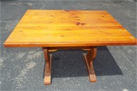 Farmhouse style table. Used with some character