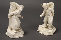 Pair of 19th Century Belleek Figures,