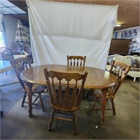 Solid wood table & 4 chairs- goes with 1250