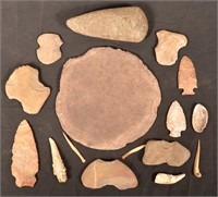 15 Prehistoric Indian Relics, Bone Awls, Ancient F