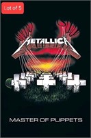 New LOT of 5 Metallica - Master of Puppets - Heavy