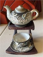 Japanese Moriage Dragonware Tea Set