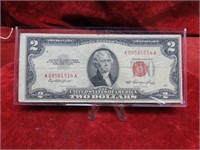 1953-$2 Red seal US banknote.