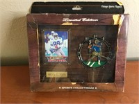 Vintage Michael Irvin Collectors Card Clock Plaque