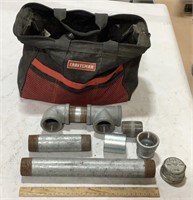 Craftsman tool bag w/metal pipe fittings