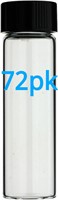 72 Pack 8 DRAM 30 ml 1 oz Clear Glass Vials