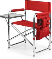 Sports Chair with Side Table  Beach Chair (Red)
