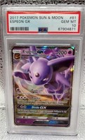 2017 Pokémon Sun & Moon Espeon GX PSA 10