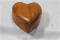 A Heart Shape Wooden Trinket Box