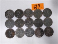 15 War Steeley Pennies 1943