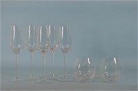 Pier 1 Crackle Glass Wine and Champagne Glasses