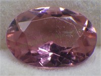 Rare natural pink tourmaline oval gemstone