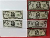 Six 1934 Fifty Dollar Federal Reserve Notes