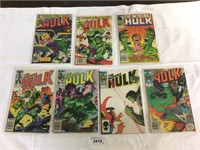 7 pcs. Vintage Hulk Comic Books